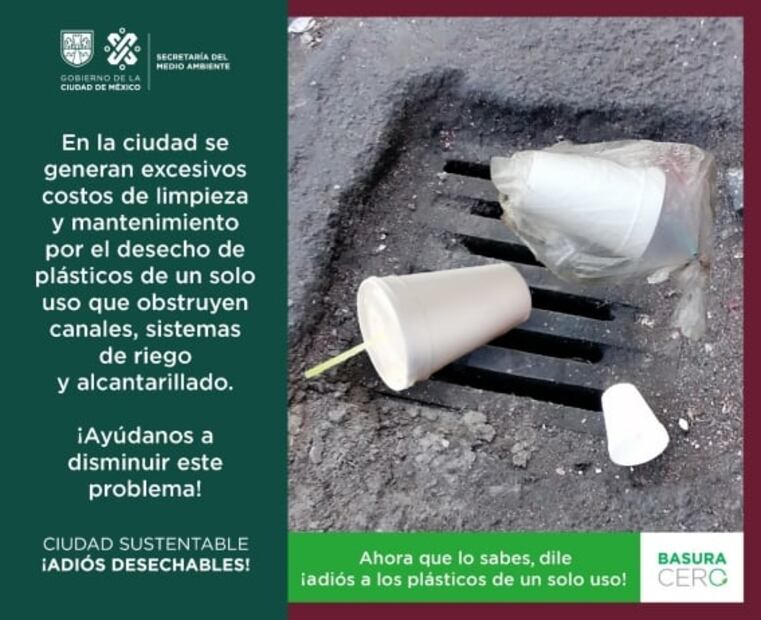 La CDMX inicia el 2021 con la prohibición de plásticos de un solo uso