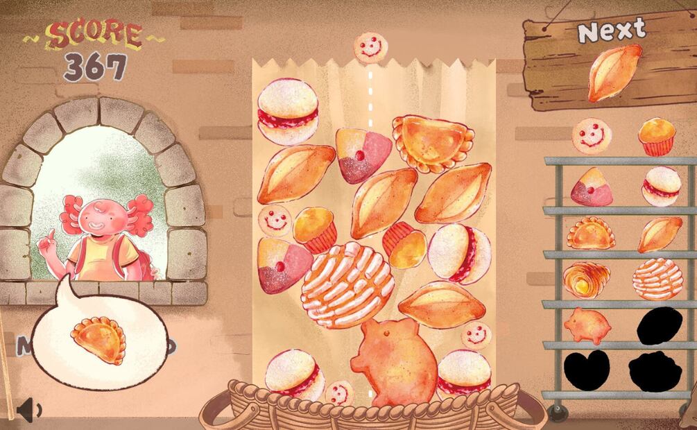 La jugabilidad del título es sencilla, inspirado en los clásicos juegos de rompecabezas. En la entrega encontrarás bolillos, cuernitos y conchas deliciosas. Foto: Cortesía