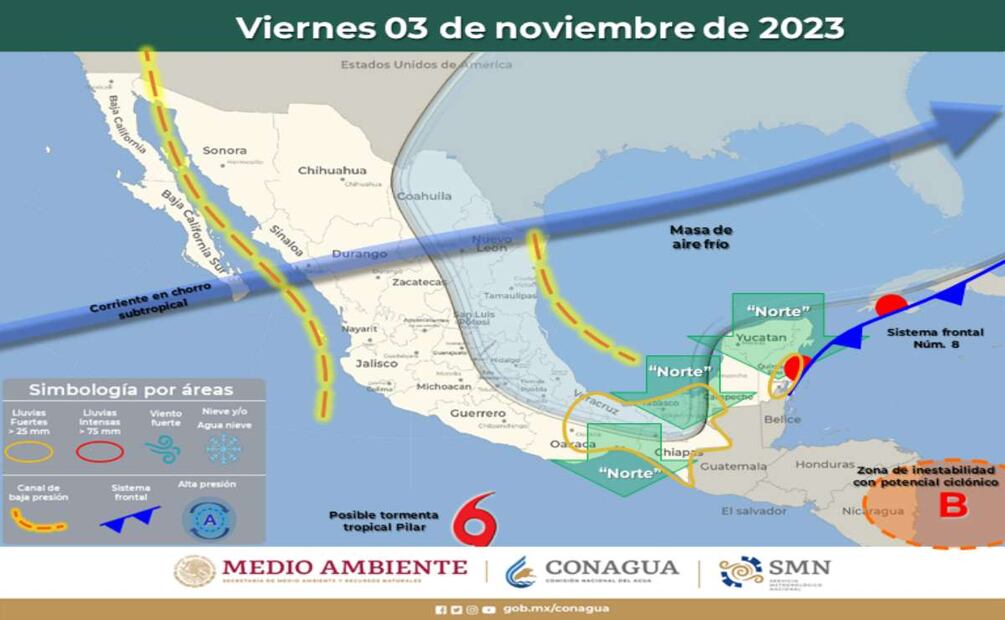 Clima 3 de noviembre 2023