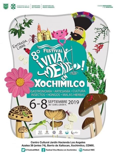 Asiste al Festival Gastronómico Viva México en Xochimilco 2019