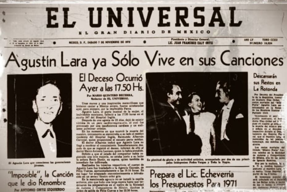 Agustín Lara, el adiós al poeta "feo" que enamoró a las mujeres