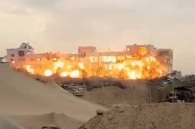 VIDEO: Así hizo explotar Israel el Parlamento de Hamas en Gaza