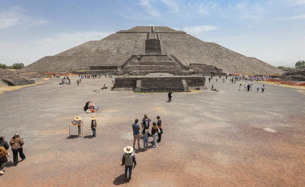 Así se vio esta tarde Teotihuacán (20/03/2025). Foto: Gabriel Pano / EL UNIVERSAL