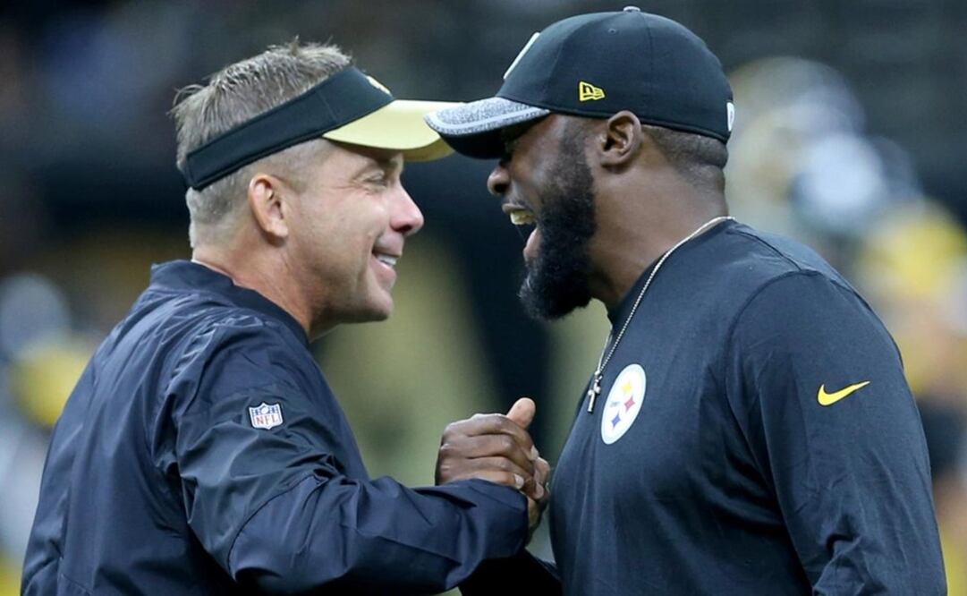 Twitter (@NFL). Payton y Tomlin, head coach de Pro Bowl 2018