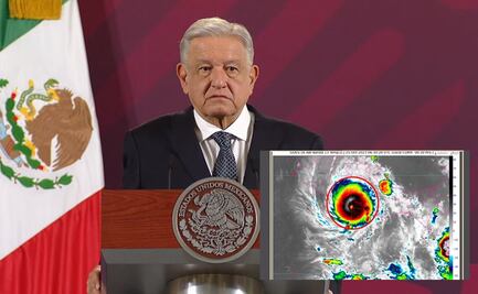 AMLO: No hay reporte de personas fallecidas, pero se perdió la comunicación por el huracán "Otis" en Guerrero