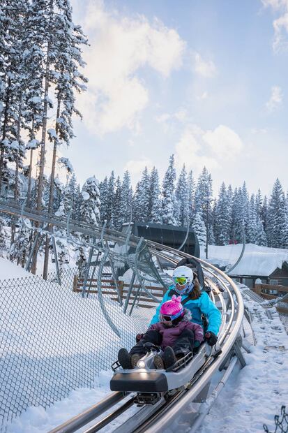 Breathaker Alpine Coaster. Puede subirse un adulto con  un menor.  Foto: Aspen Snowmass