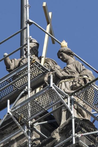 Trabajos de emergencia en la Catedral Metropolitana