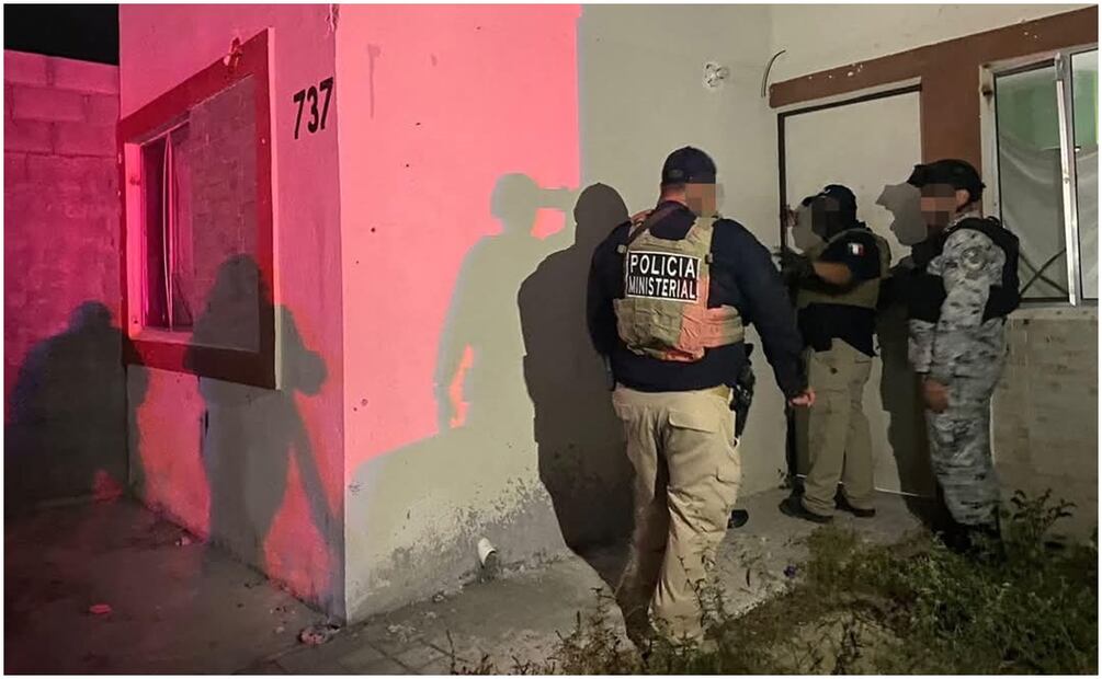 Catean inmueble en Reynosa, Tamaulipas como parte de un operativo de narcomenudeo (11/12/2024). Foto: Especial