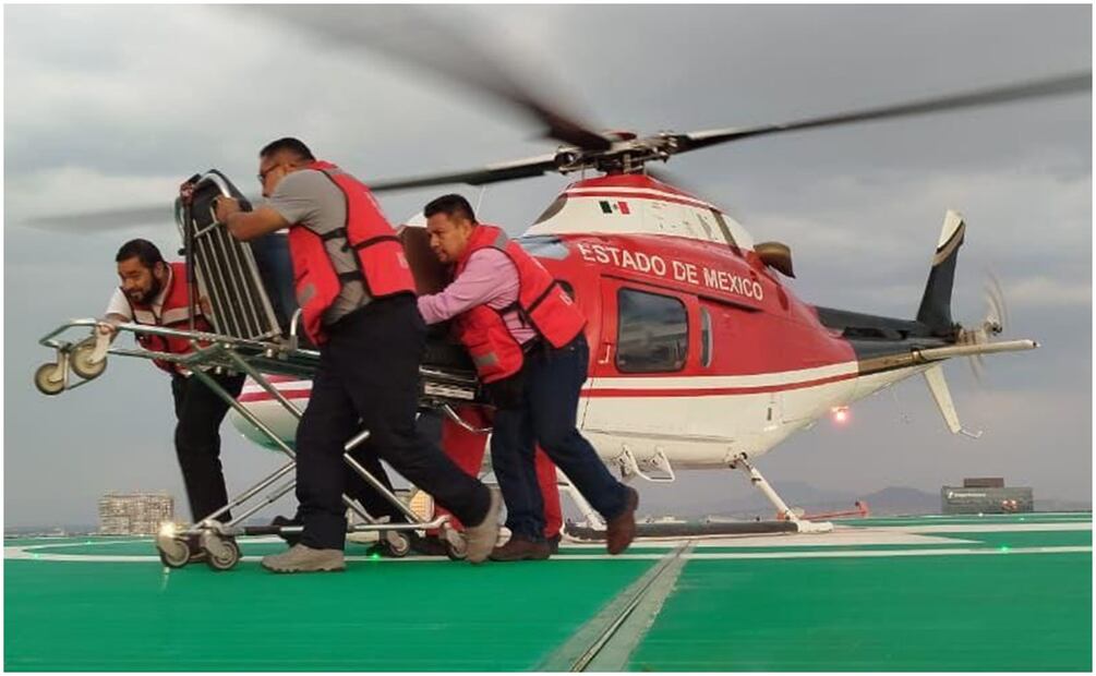 Fue la aeronave con matrícula XC-ERA R-1 la que prestó el apoyo de traslado, cuidado y procuración. Foto: Especial