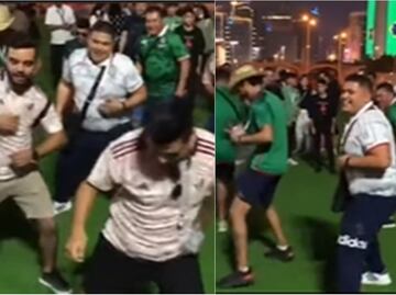VIDEO: Mexicanos se organizan y bailan 'Payaso de rodeo' en la Copa del Mundo