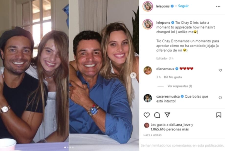Foto de la eterna juventud de Chayanne sorprende, junto a su sobrina Lele Pons