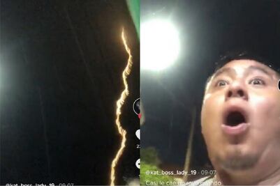 Viral. Hombre graba el momento en que casi es alcanzado por un rayo en una playa mexicana