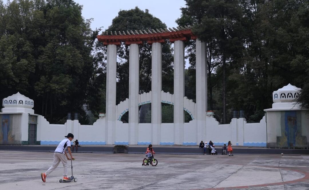 El Foro Lindbergh del Parque México, fue rehabilitado tras la marcha antigentrificación (11/07/2025). Foto:  Fernanda Rojas / EL UNIVERSAL