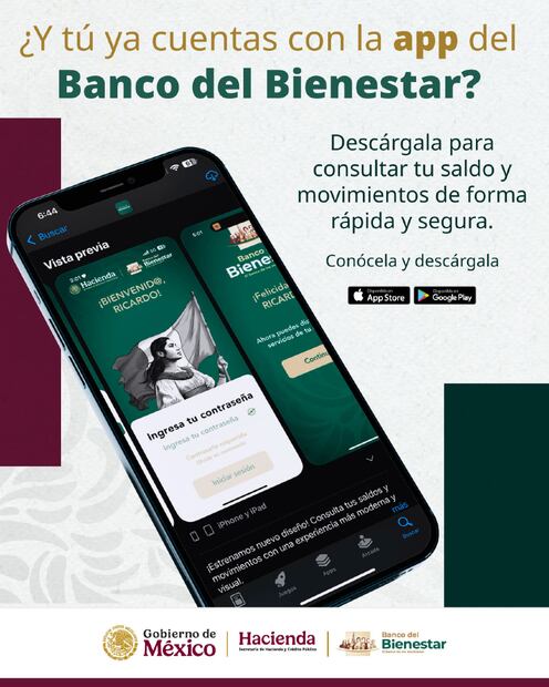 Consulta el saldo de tu tarjeta en la app móvil del Banco del Bienestar. Foto: X