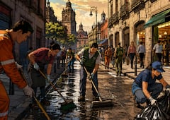 Tequio en Motolinia busca levantar al Centro Histórico tras semanas de plantones