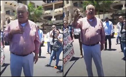 “Voy a aplicar la ley”: Captan a gobernador amagando a profesores en paro en BCS