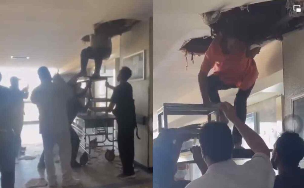 Personas son rescatadas de un elevador que falló en IMSS de Guadalajara Foto: Especial/El Universal