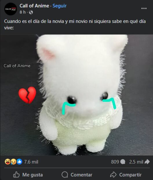 Usuarios compartieron en redes sociales reacciones graciosas y memes para dedicarle a tu pareja este Día de la Novia. Foto: Captura de pantalla