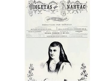¿Qué publicaba "Violetas del Anáhuac" el primer periódico feminista mexicano?