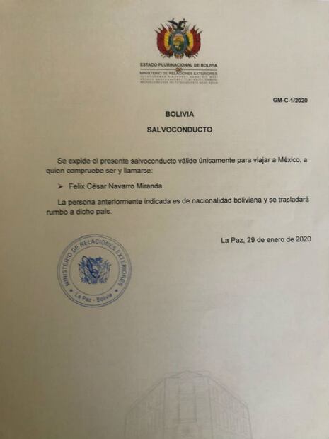 México presionó para sacar a exfuncionarios de Evo Morales de Bolivia