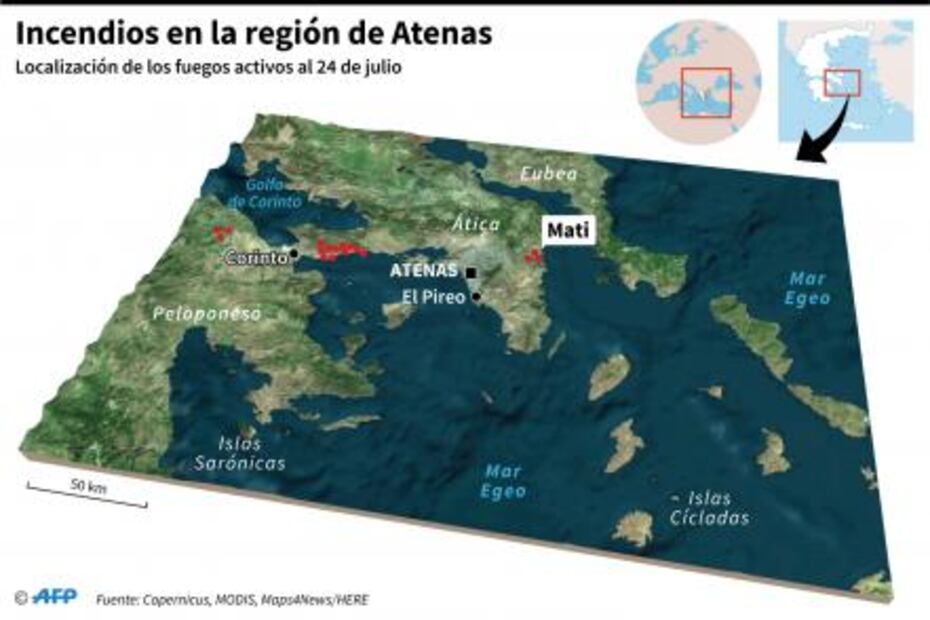 Incendios dejan 74 muertos en Grecia
