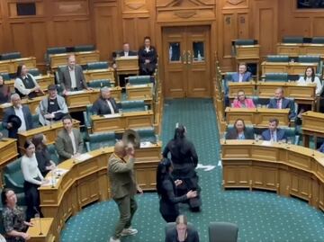 Parlamento de Nueva Zelanda es suspendido por haka contra proyecto de ley indígena; danzan con gritos y golpes