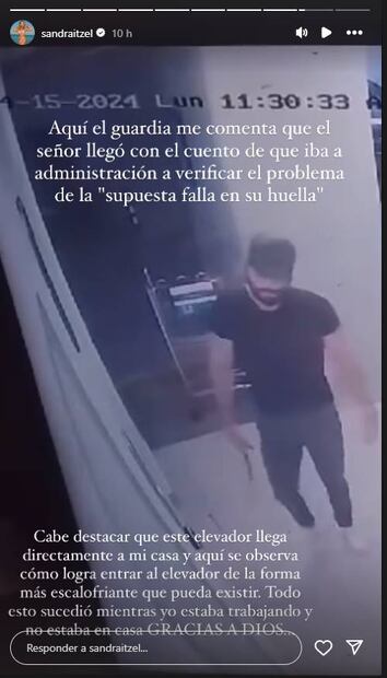 Adrián Di Monte es captado ingresando al edificio en el que vive su exesposa Sandra Itzel