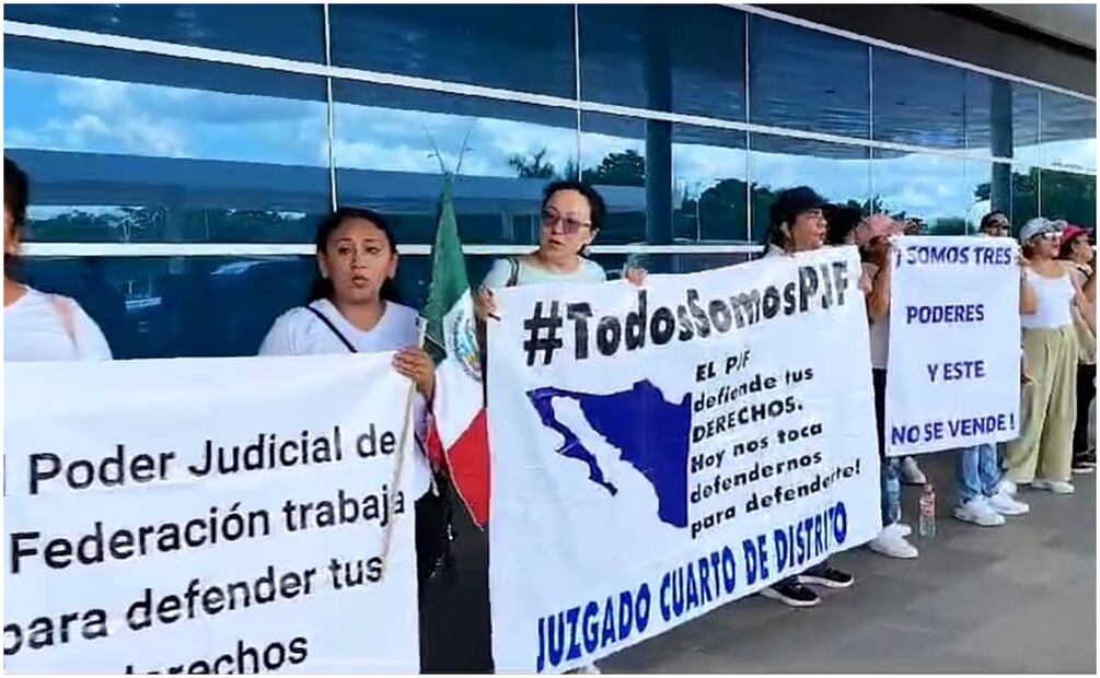 Siguen protestas en Mérida y Campeche contra la reforma al Poder Judicial. Foto Especial