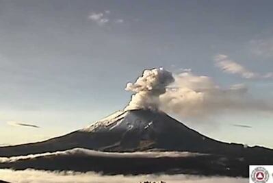 Volcán Popocatépetl registra otra explosión con alto contenido de ceniza