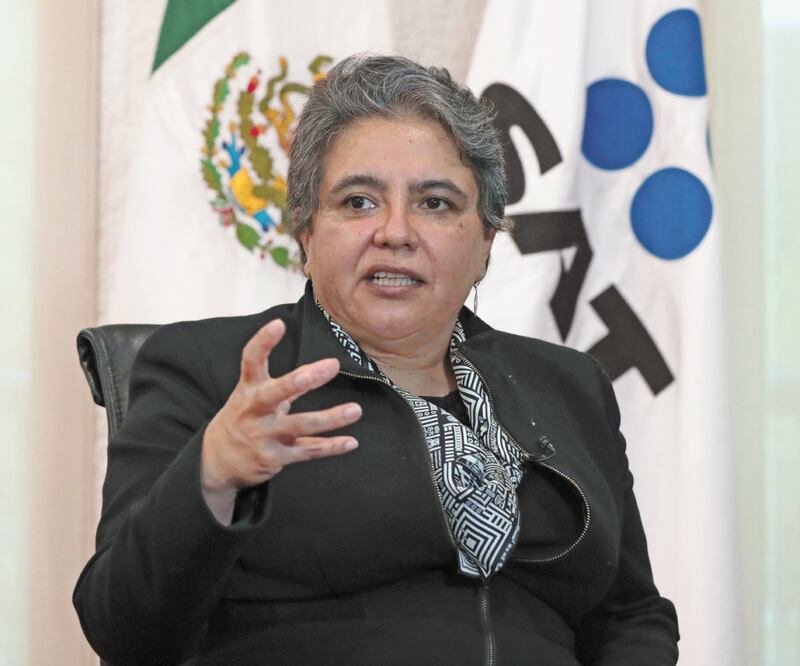 En la foto: Raquel Buenrostro Sánchez, Jefa del Servicio de Administración Tributaria. FOTO: ADRIANA HERNÁNDEZ. EL UNIVERSAL