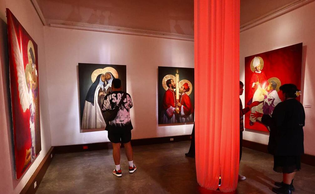 Exposición La Venida del Señor de Fabián Cháirez en la Academia de San Carlos del Centro Histórico. Foto: Berenice Fregoso/ EL UNIVERSAL