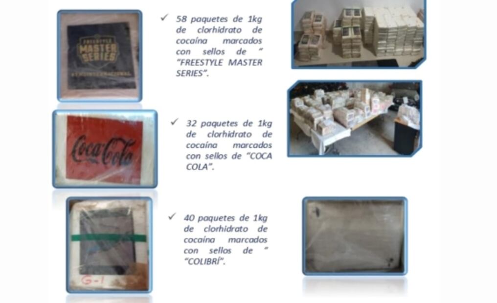 Gucci, Coca Cola, Lacoste o CR7, las marcas que usa el Cártel de Sinaloa para identificar sus ‘cuadros’ de cocaína 