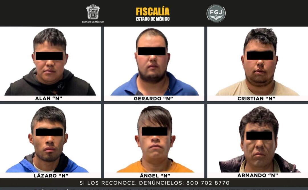 Caen en Edomex seis presuntos extorsionadores ligados a grupo criminal con origen en Michoacán.
Foto: Especial.