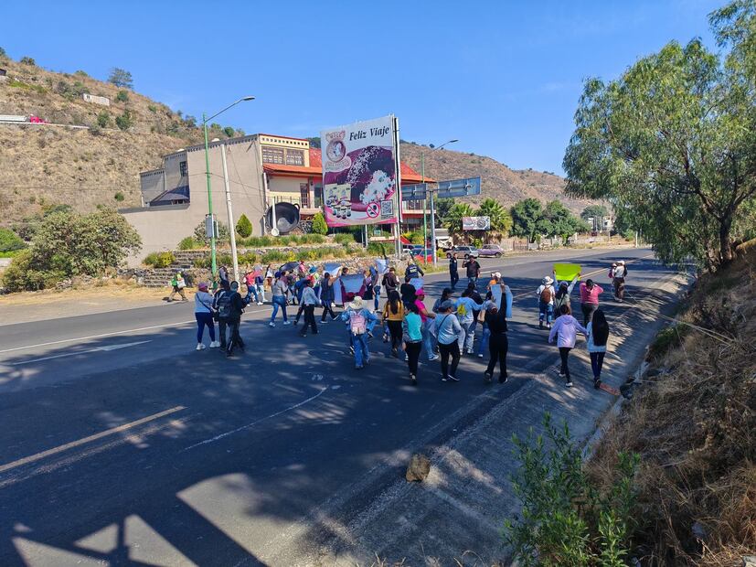 Bloqueos en alcaldía Milpa Alta. (Foto: especial)