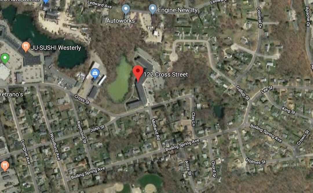 Mapa del tiroteo en Rhode Island (Foto: Google Maps)