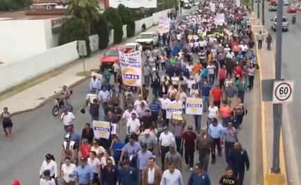 Marchan en apoyo de Altos Hornos de México y de su dueño Alonso Ancira