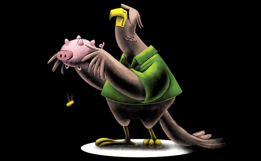Ni 1% bajaron adeudos de Pemex; empresas frenaron operaciones para presionar. Ilustración de Ani Cortés