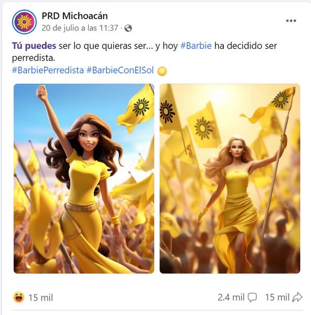 La "Barbie perredista". Foto: Facebook