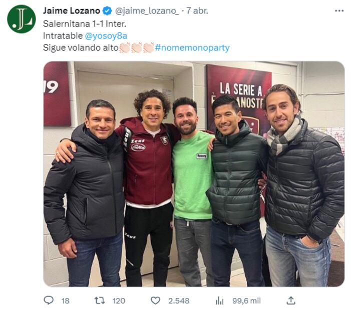 Tuit de Jimmy Lozano