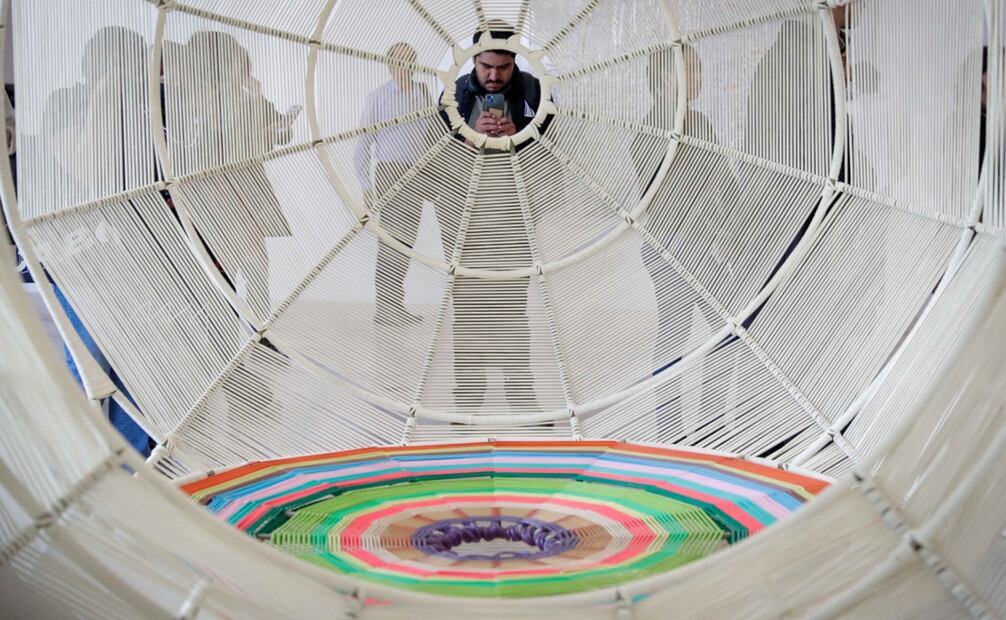 Columbio de Pedro Reyes; la obra se titula “Capula 8”. Foto: Especial.