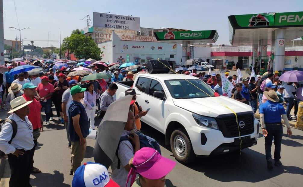 La SNTE acusó al gobierno de Salomón Jara Cruz (Morena) de estos hechos y los ha calificado como un acto de represión. Foto: Foto: Mario Arturo Martínez - EL UNIVERSAL