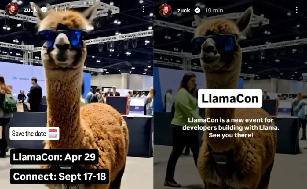 LlamaCon de Meta. Imagen: captura de pantalla
