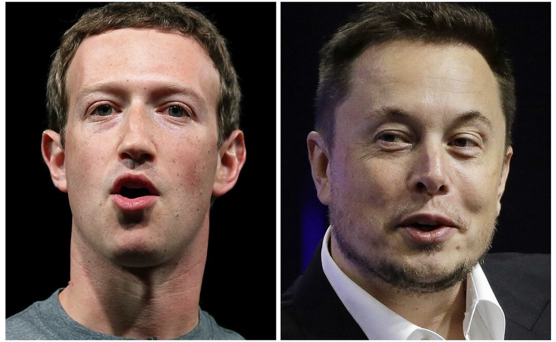 Mark Zuckerberg y Elon Musk no sólo se enfrentan en el terreno digital, también planean hacerlo en un cuadrilítero. / Foto: AP