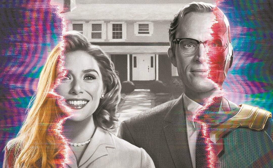 La serie es protagonizada por Elizabeth Olsen y Paul Bettany. Fotos: DISNEY