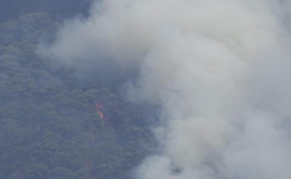 Incendio en Valle de Bravo. Foto: Jorge Alvarado. EL UNIVERSAL