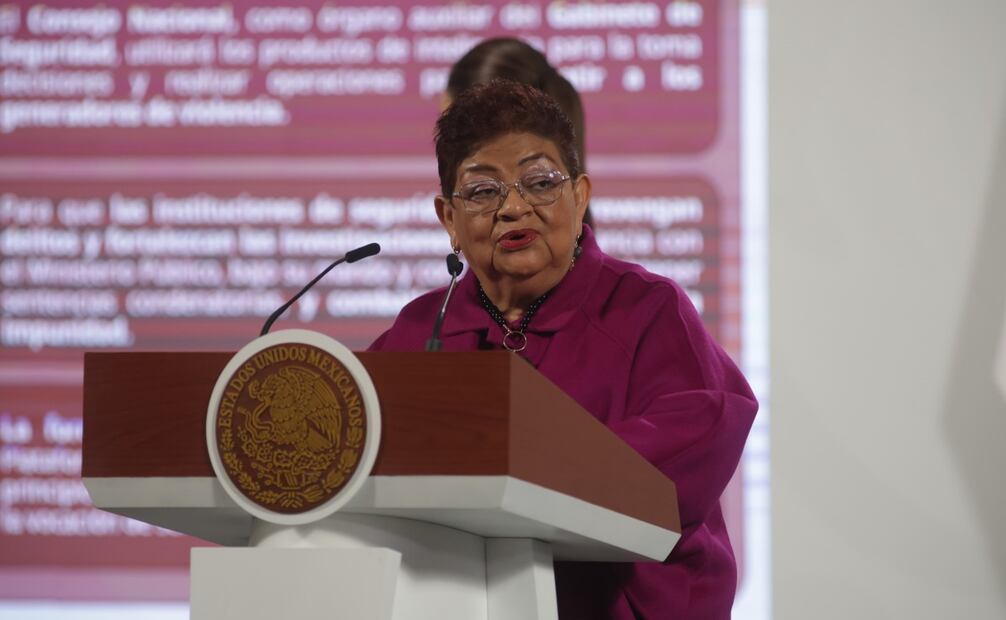 Ernestina Godoy Ramos, consejera jurídica de la Presidencia, presentó la Ley de la Guardia Nacional y reformas en materia de seguridad pública que, explicó, tiene como fin seguir garantizando la seguridad de las personas y la paz pública. Foto: Carlos Mejía / EL UNIVERSAL