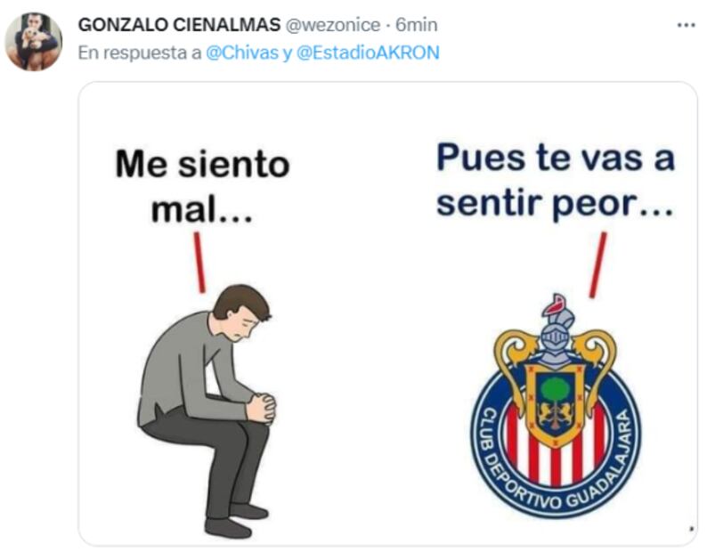 Chivas se salvó de perder contra Querétaro, pero no escapó de los memes