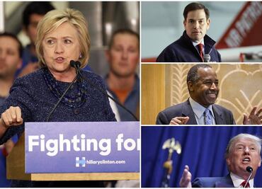 Clinton gana a Trump pero pierde con Rubio y Carson