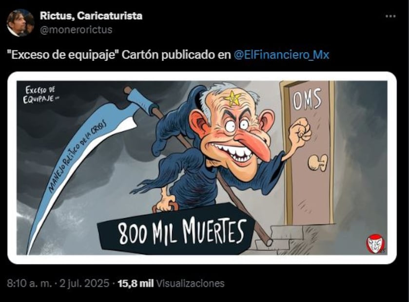 El nombramiento de Hugo López-Gatell desató una ola de sátira en los cartones políticos. Foto: Captura de pantalla