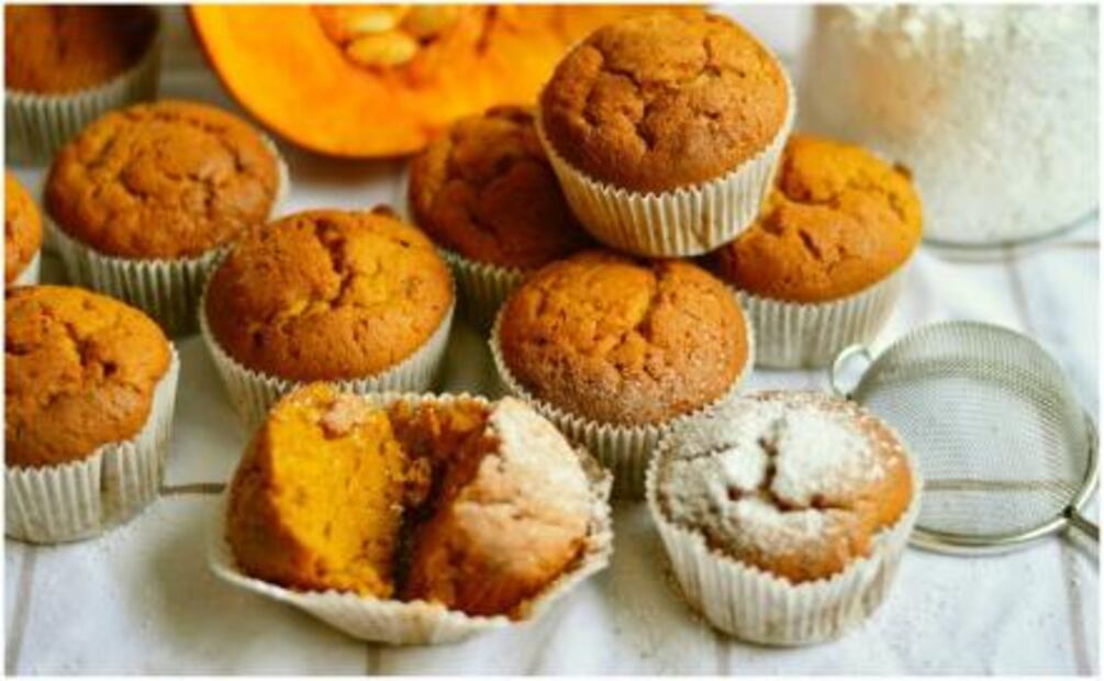 #RECETA  Muffins de calabaza